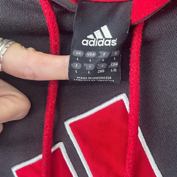 Adidas Red and Black Hoodie - Picture 5 of 5